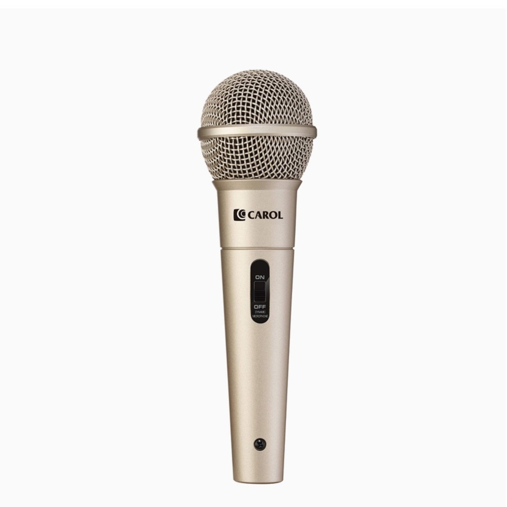 Like New! CAROL Dynamic Vocal Microphone unidirectional MUD-525 XLR karaoke gold